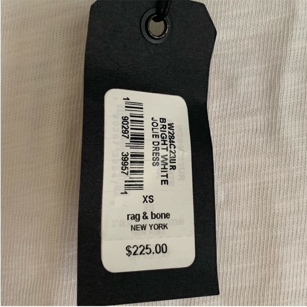 NWT Rag & bone Jolie T-shirt mini dress in bright white - Picture 14 of 14
